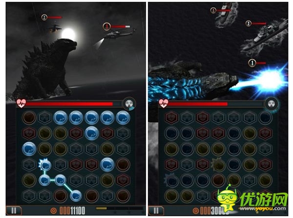 《哥斯拉：三消》試玩 消除寶石所向無敵