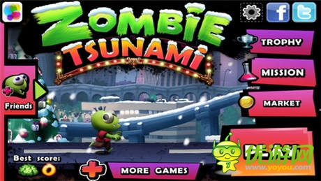  Zombie  Tsunami 快來組織你的殭尸大軍
