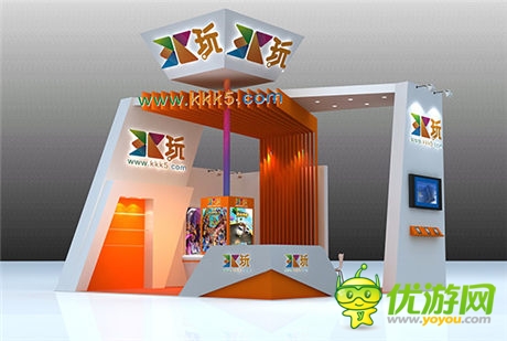 3k玩2014ChinaJoy展臺設(shè)計圖曝光 主打青春活力派