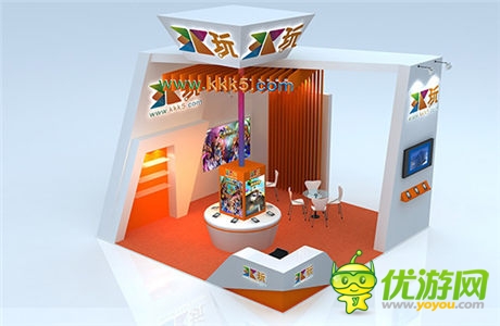 3k玩2014ChinaJoy展臺設(shè)計圖曝光 主打青春活力派