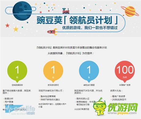 豌豆莢的高級(jí)搬運(yùn)工戰(zhàn)略 領(lǐng)航者計(jì)劃扶持手游開發(fā)者
