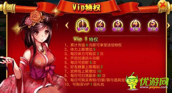 三國之亂舞vip等級價格特權(quán)詳解
