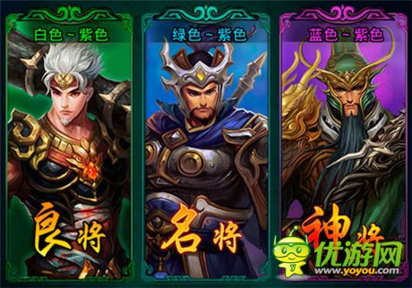 第一養(yǎng)成目標《熱血三國》將領(lǐng)檔次劃分詳解