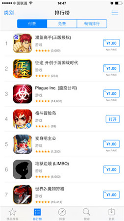 《格斗冒險島》AppStore付費榜躋身第四
