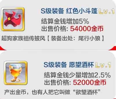 天天風之旅金幣加成裝備有哪些